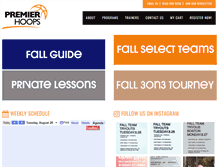 Tablet Screenshot of premierhoopsters.com